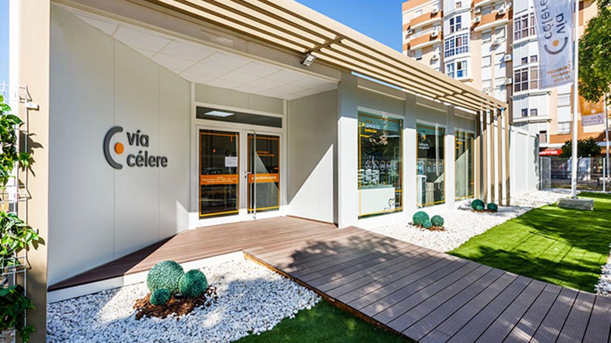 Caseta de ventas de viviendas de Vía Célere