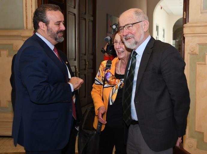 05/02/2019 LAS PALMAS DE GRAN CANARIA. El premio Nobel de Medicina Erwin Neher y la científica Eva María Neher, participan en el Campus Nobel Veterinaria. Fotografa: YAIZA SOCORRO.