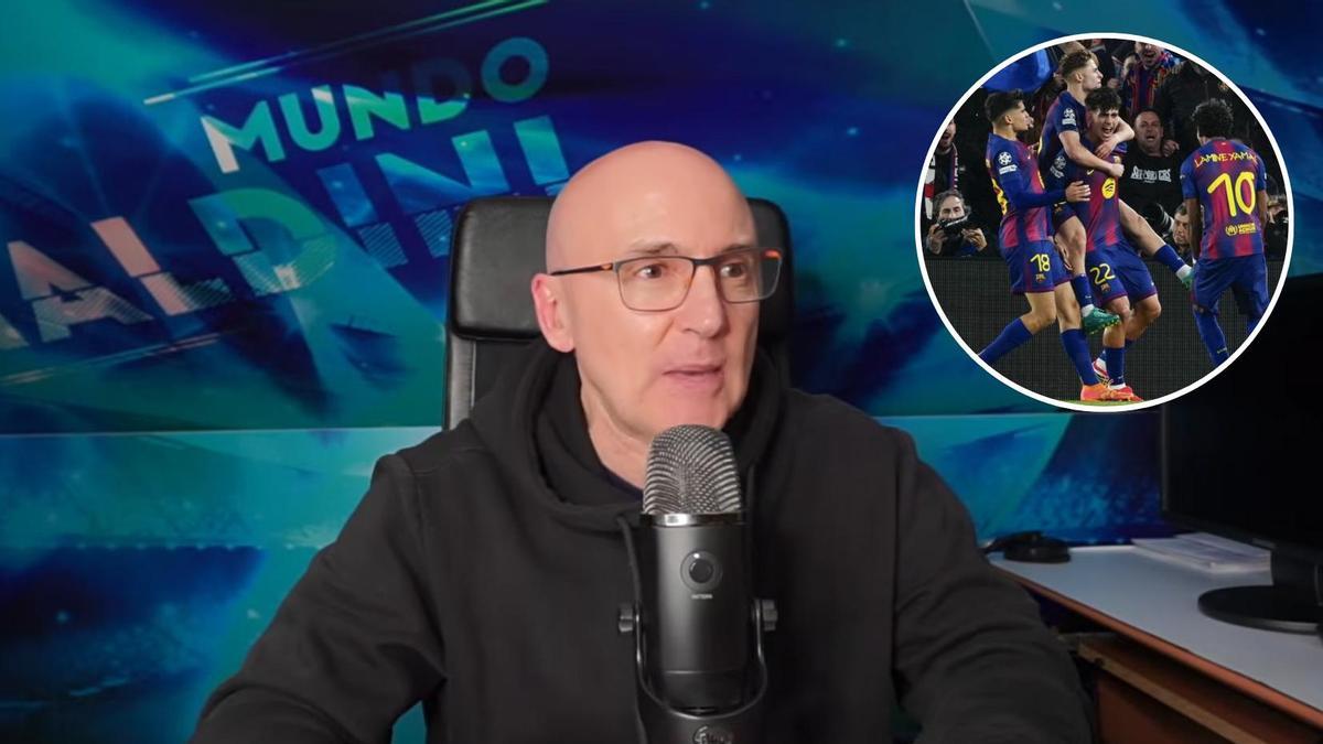 Maldini comentando el partido de octavos de la Champions del Barça vs Newcastle