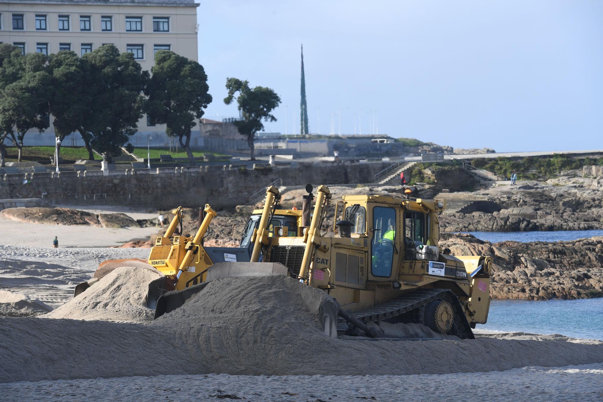 Las dunas de Riazor protegerán el paseo de los temporales