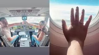 ¡Amor en las alturas! Así fue la pedida de mano más romántica que se ha vivido en un vuelo de Binter