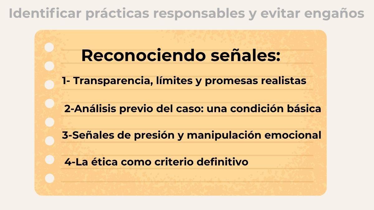 Claves para reconocer prácticas éticas y evitar engaños en el ámbito espiritual.