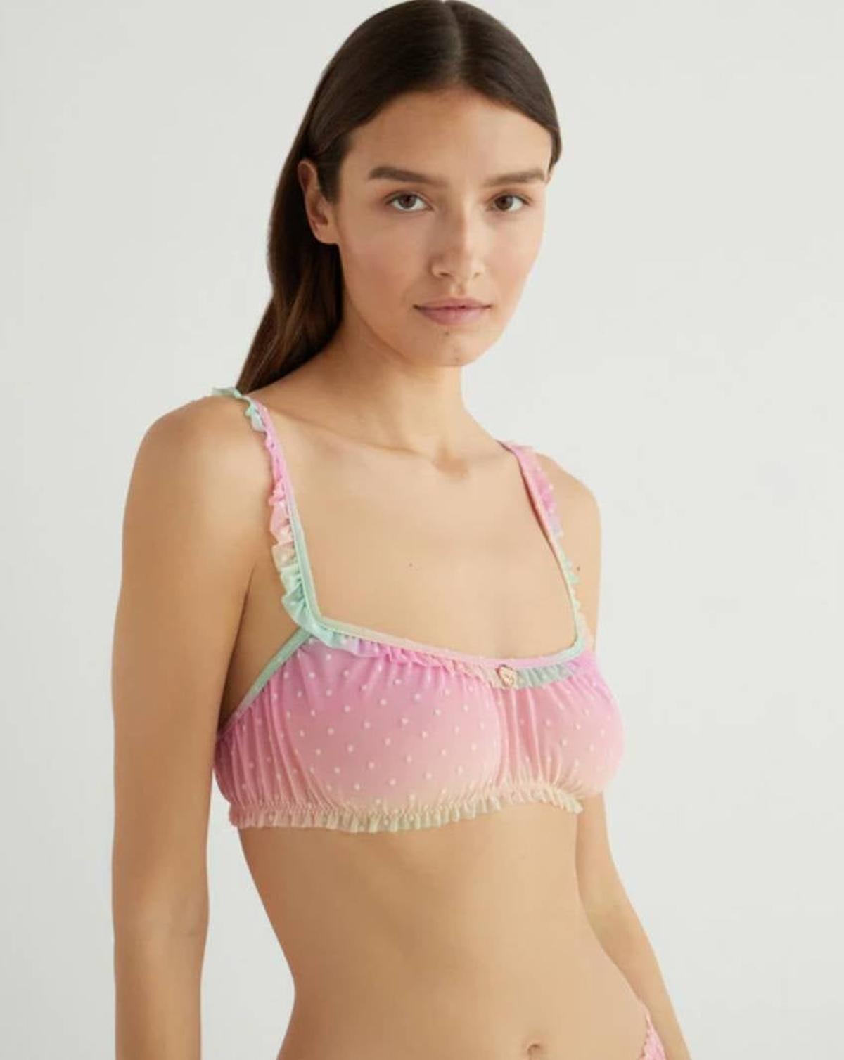 Sujetador bandeau semi transparente de Chiara Ferragni