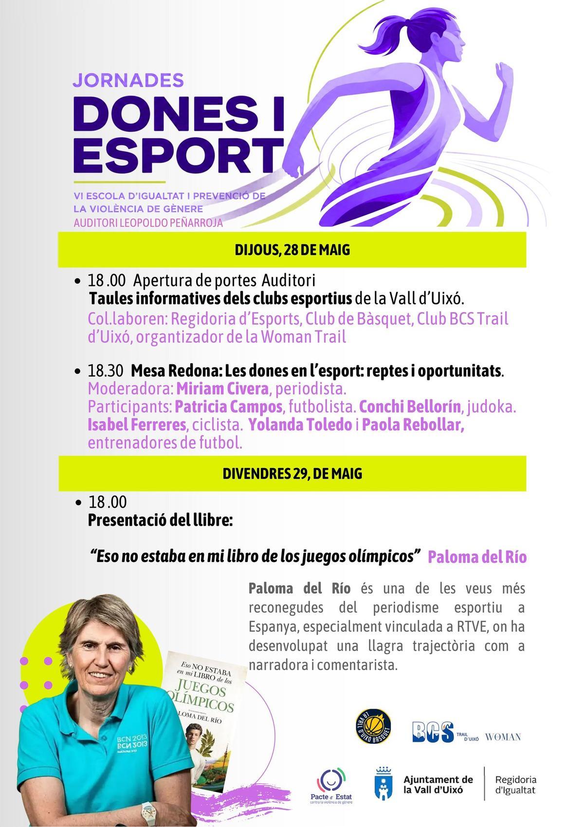 Imagen del cartel anunciador de las actividades de la Escuela de Igualdad de la Vall d'Uixó.