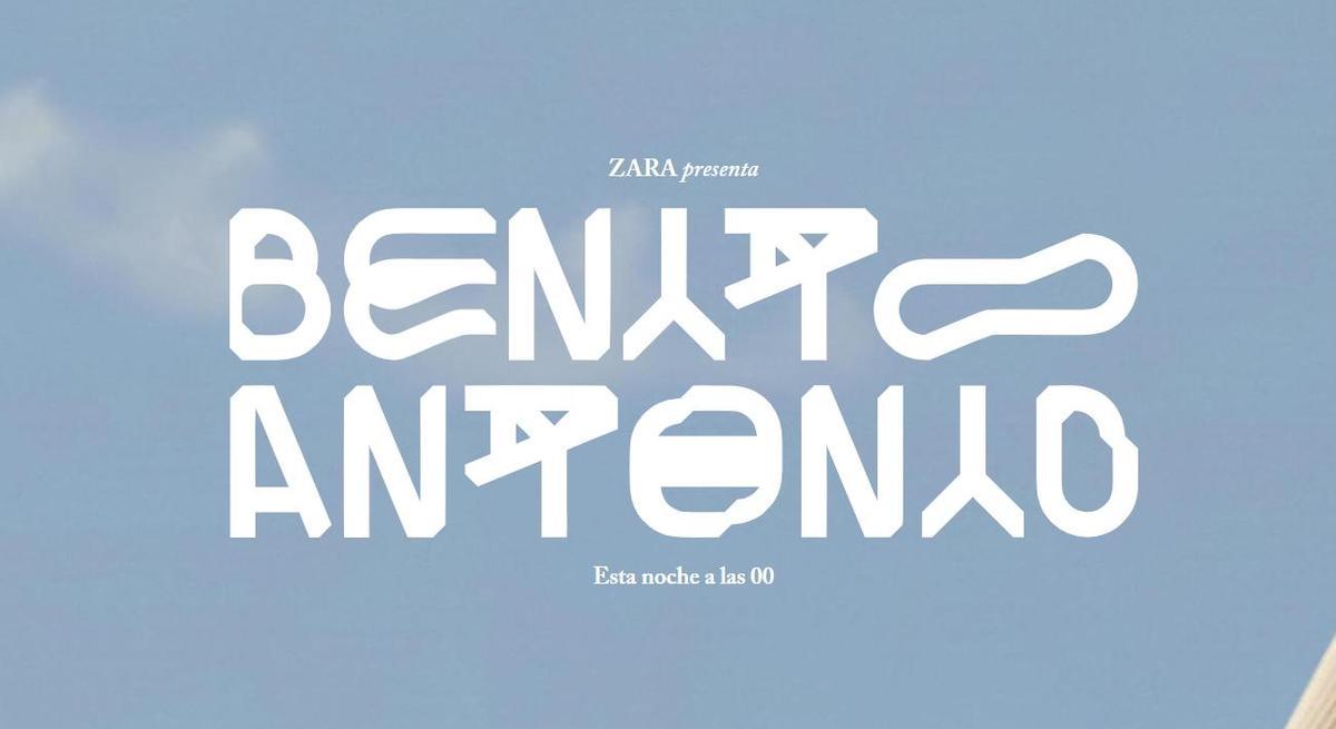 Página web de Zara con la colección de Benito Antonio
