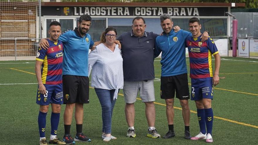 Pitu, Edu Bardera, Isabel Tarragó, Oriol Alsina, Òscar Álvarez i Aimar ahir al Municipal. | MARC MARTÍ