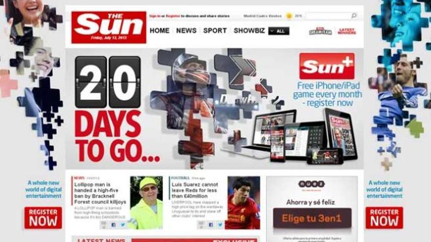 The Sun cobrará en su versión digital una libra a la semana