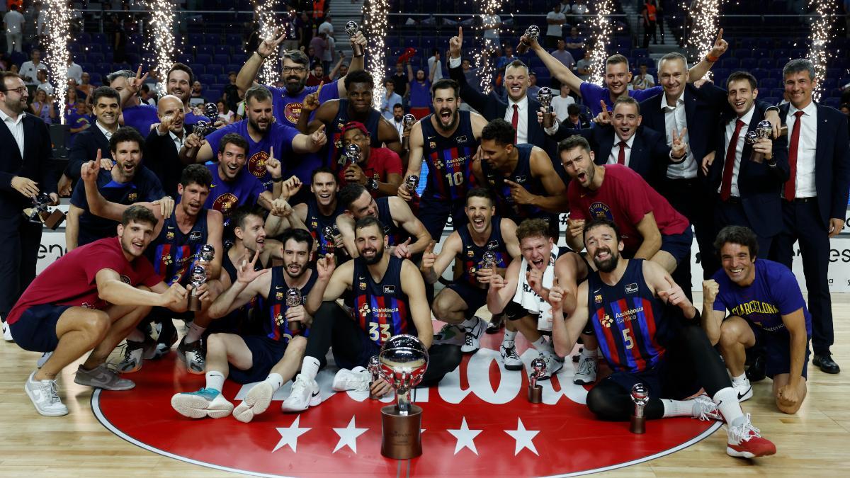 El Barça celebró la pasada Liga Endesa en el WiZink