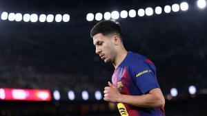 Barcelonas Swedish forward #19 Roony Bardghji is pictured during the Spanish league football match between FC Barcelona and RC Celta de Vigo at Camp Nou stadium in Barcelona on April 22 , 2026. (Photo by Josep LAGO / AFP)