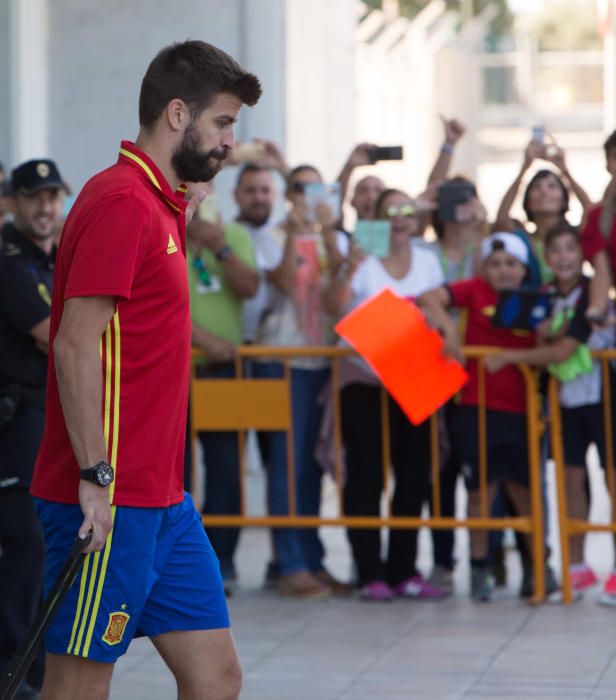 Los jugadores de la Selección llegan a Alicante