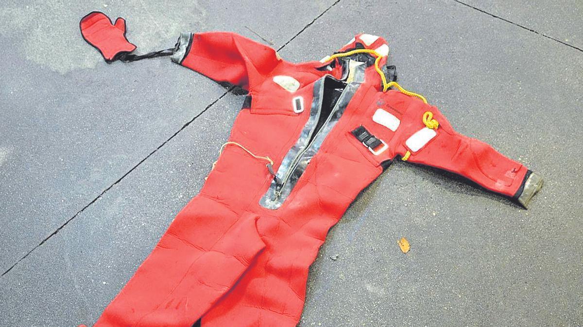 Traje de inmersión que utilizó el capitán del 'Villa de Pitanxo'.
