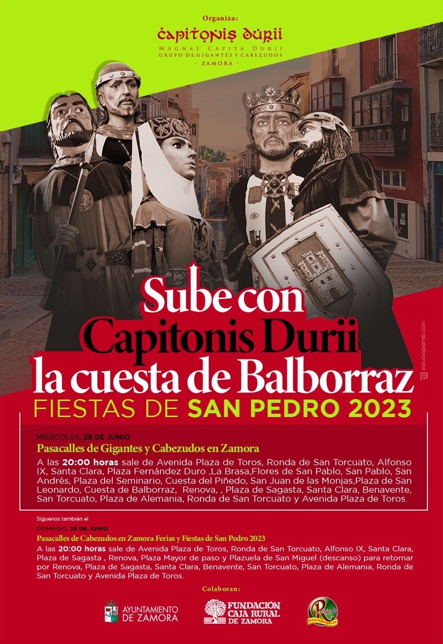 Cartel de las actividades de Capitonis Durii en San Pedro.
