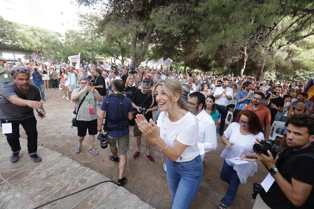 Yolanda Díaz en el acto central de Sumar Més en Mallorca