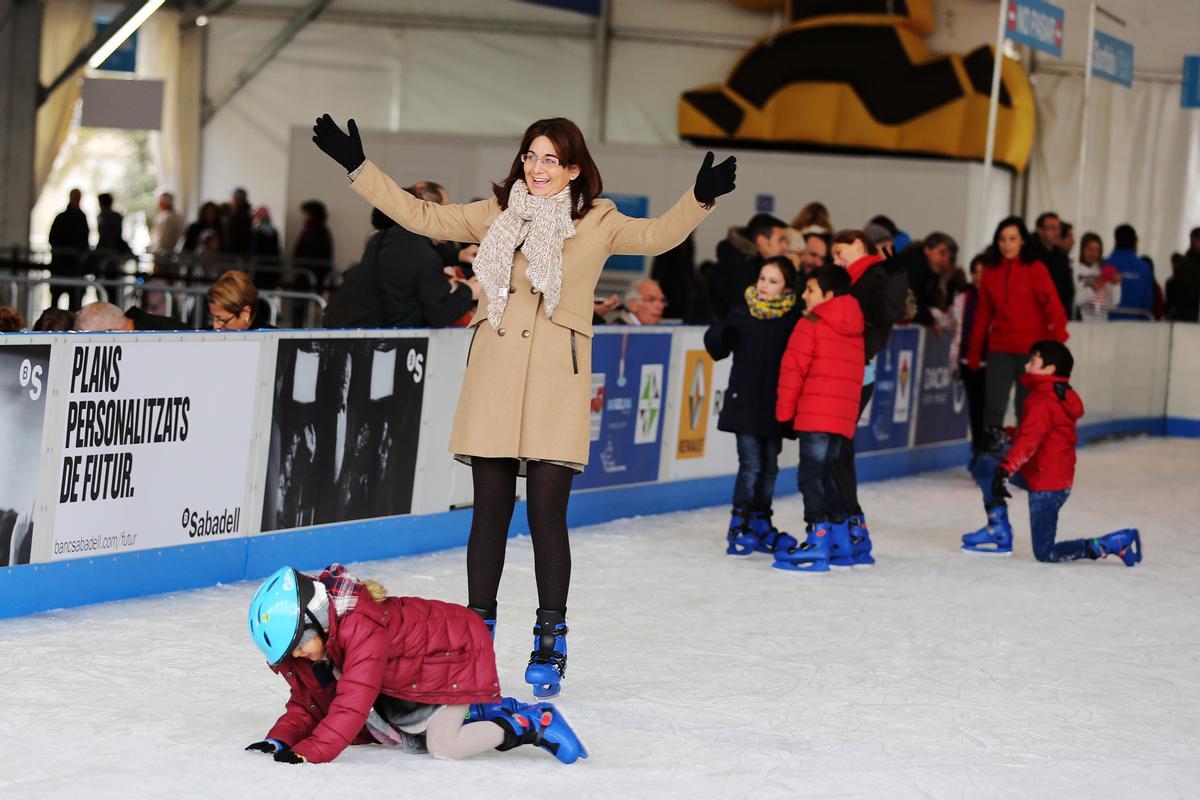 La pista de hielo de plaza Catalunya, en noviembre de 2013