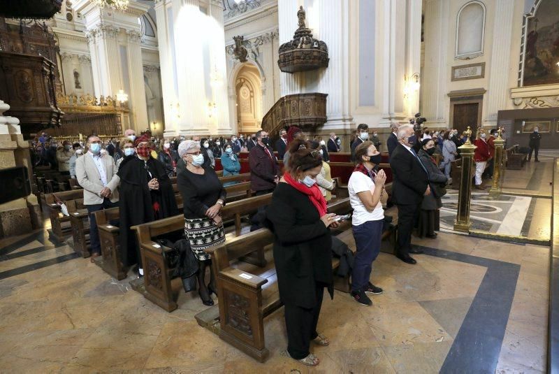 La basílica del Pilar recibe a los zaragozanos con aforo reducido y medidas de seguridad