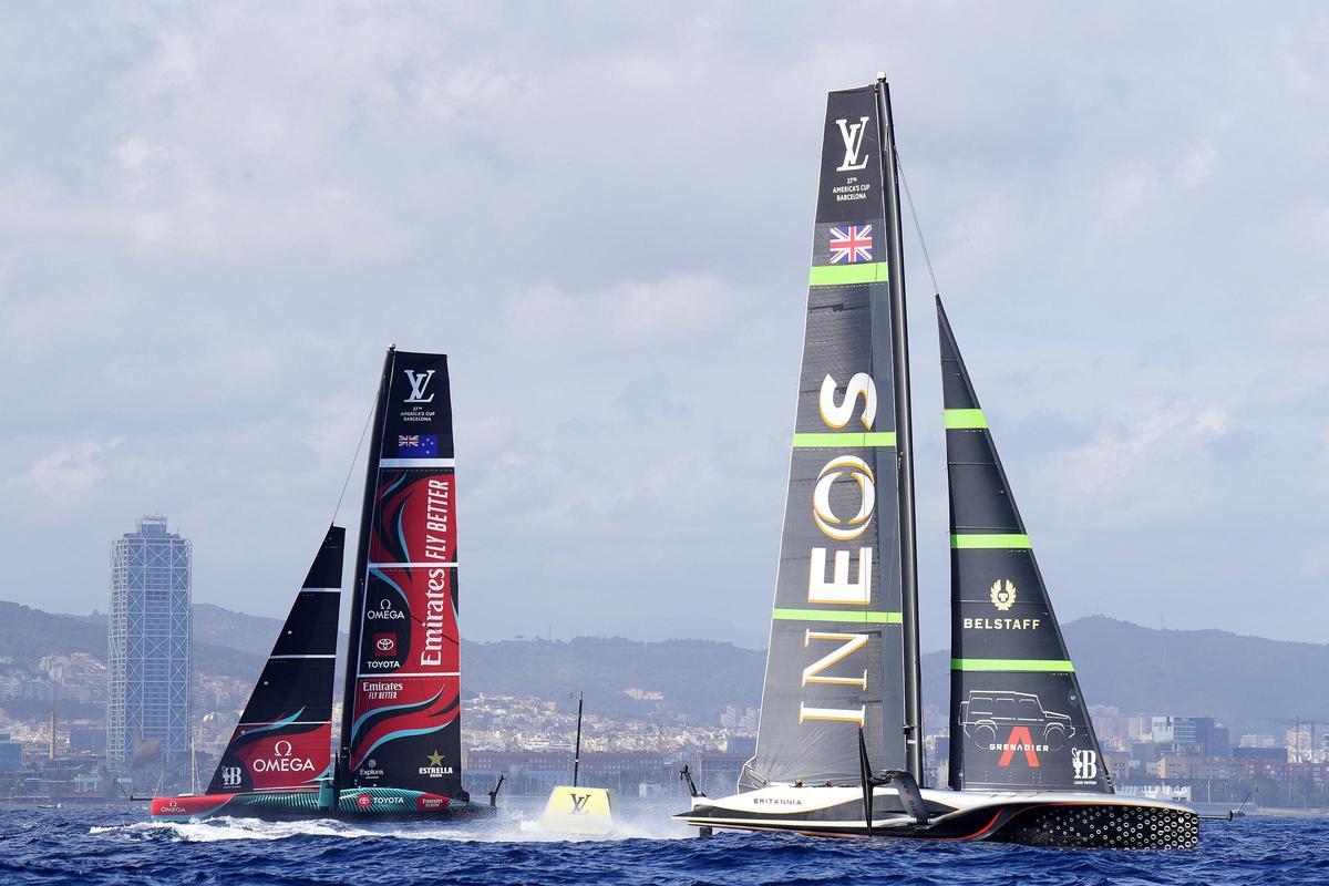 Acción de una de las regatas en Barcelona