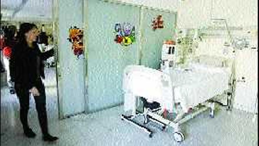 Aspecto de la sala de hemodiálisis infantil del Hospital Valle de Hebrón.