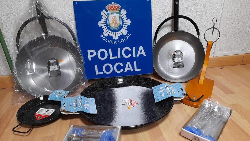 Los objetos que intentaron robar los detenidos