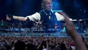 Bruce Springsteen, durante el primero de sus recientes conciertos en Madrid.