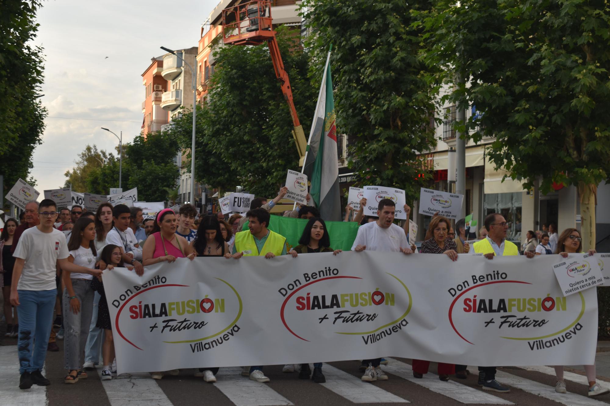 Manifestación en Don Benito por la fusión con Villanueva