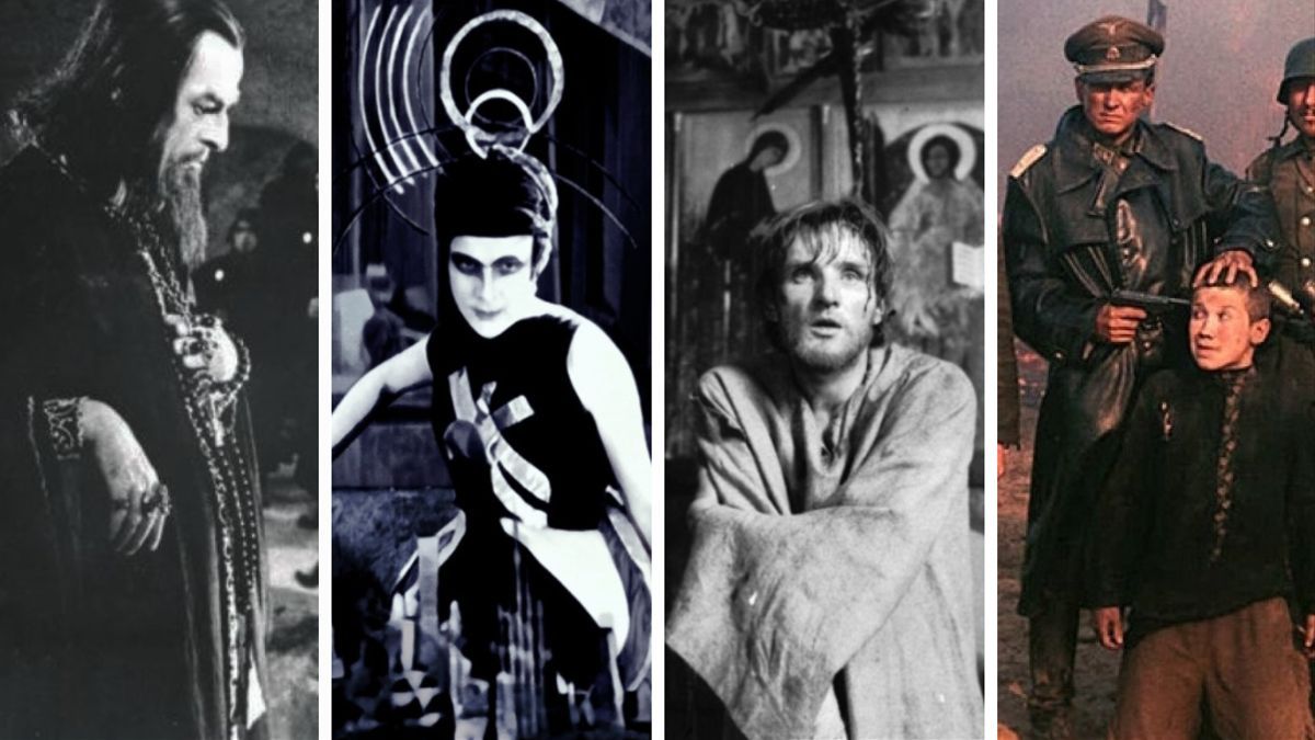 Imágenes de 'Iván el Terrible', 'Aelita, reina de Marte', 'Andrei Rublev' y 'Masacre: Ven y mira'.