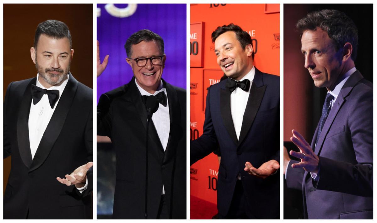 Stephen Colbert, Jimmy Kimmel, Jimmy Fallon y Seth Meyers