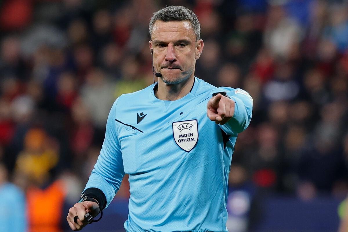 Slavko Vincic, durante un partido de Champions League