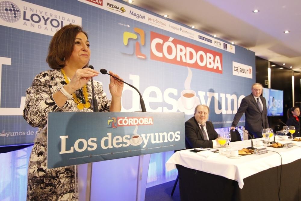 Isabel Ambrosio en los desayunos de Diario Córdoba
