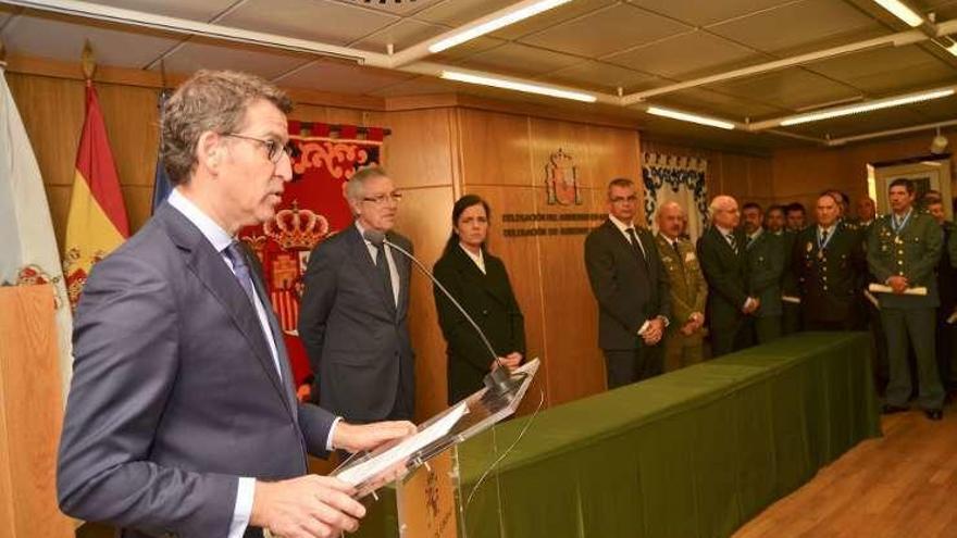 Feijóo, en el acto de conmemoración de la Constitución.