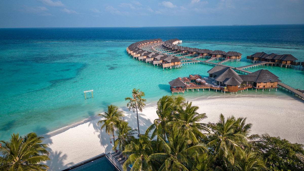 Resort de lujo en una playa de Maldivas
