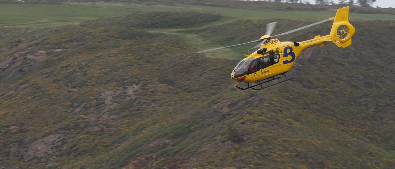 El helicóptero de rescate del SEPA.