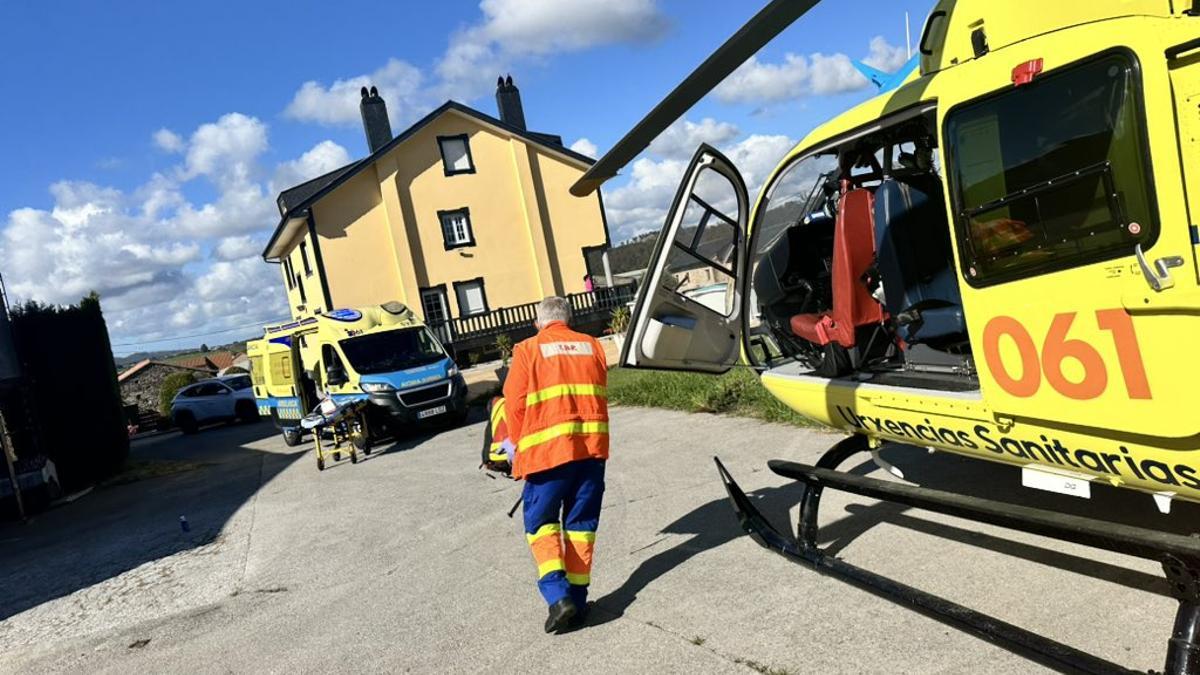 El menor fue trasladado en helicóptero a un centro hospitalario