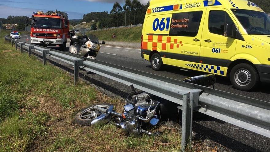 Estado en el que quedó la motocicleta implicada en el accidente