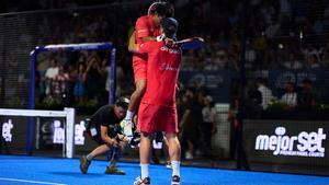 Chingotto y Galán celebran eufóricos el triunfo en el Major de Roma