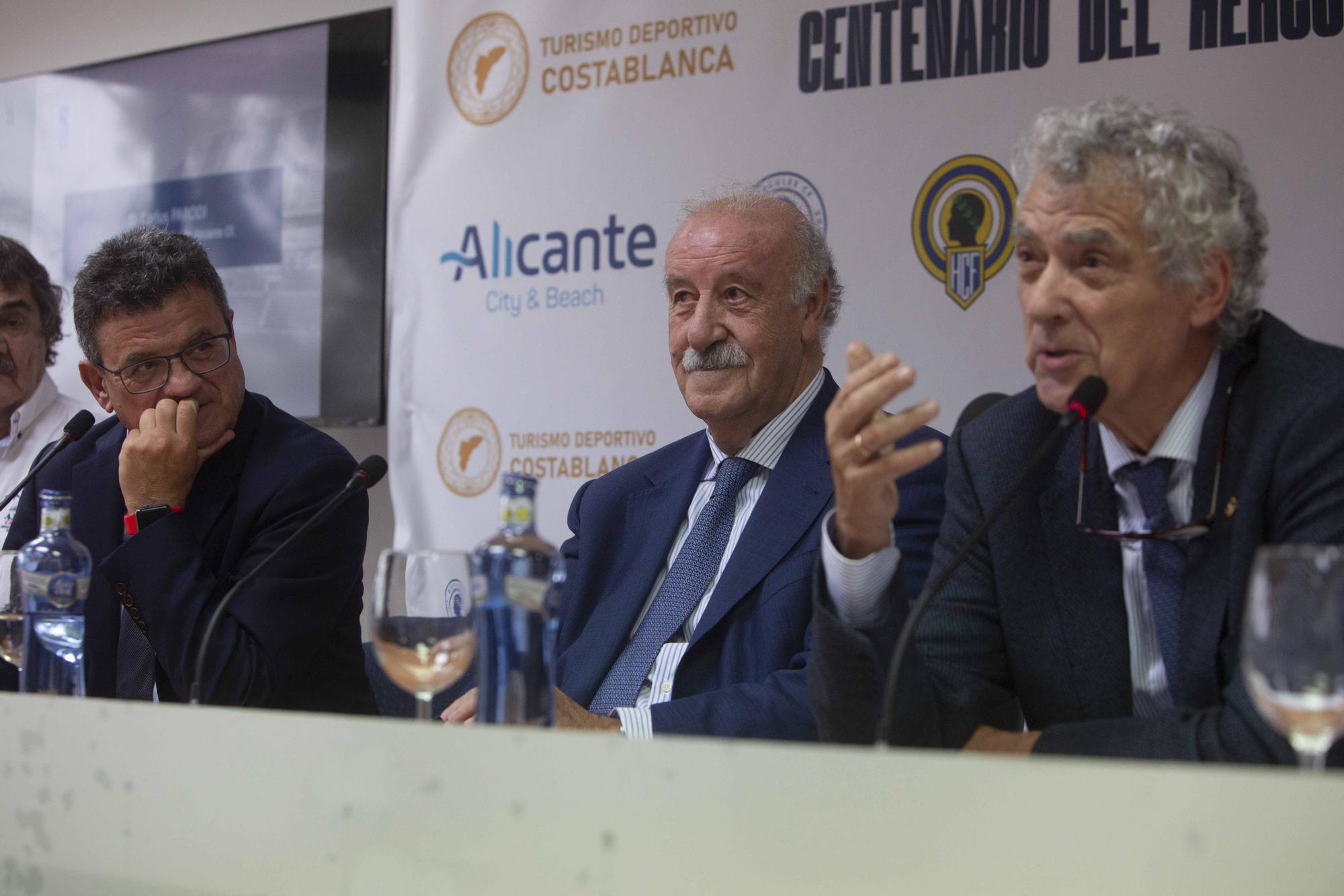 Vicente del Bosque participa en una jornada conmemorativa del Centenario del Hércules