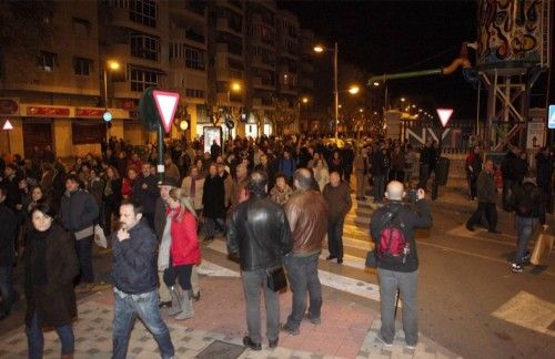 Manifestación a favor del soterramiento