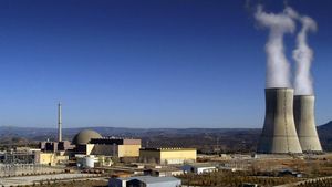 Vista de las instalaciones de la Central Nuclear de Trillo, en Guadalajara.
