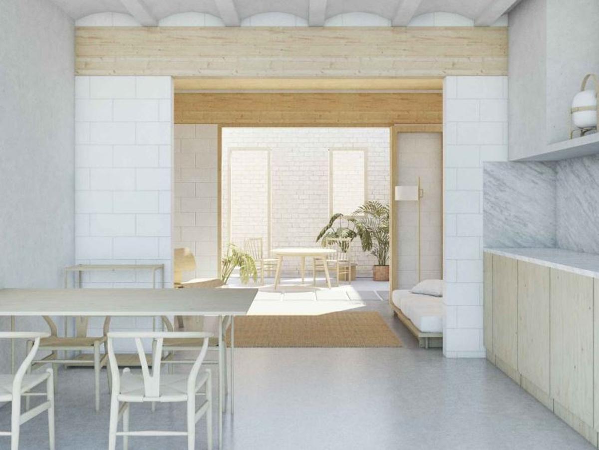 Render de una de las futuras casitas del pasaje Pons.
