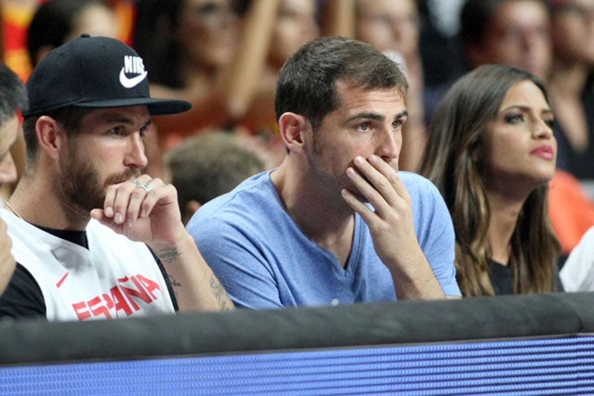 Sara Carbonero, Iker Casillas y Sergio Ramos