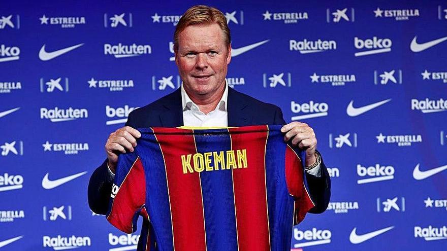 Ronald Koeman va ser presentat ahir com a nou entrenador del Barça.