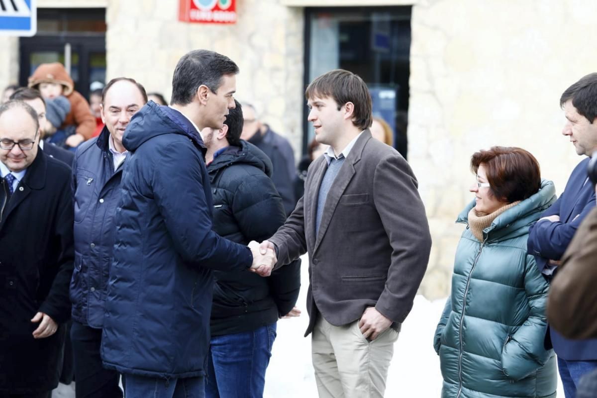 Pedro Sánchez en su visita a Teruel