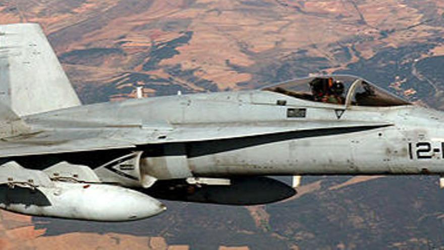 Los F-18 españoles están ya en Cerdeña