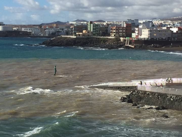 Efectos del temporal en Melenara