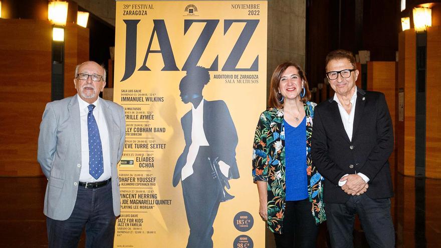 Miguel Ángel Tapia, Sara Fernández y Jaime Borobia, en la presentación del festival