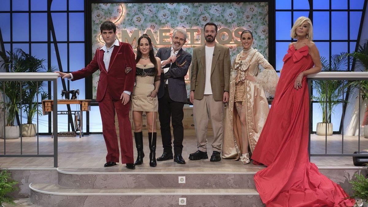 Palomo Spain, María Escoté, Lorenzo Caprile, Raquel Sánchez Silva y Bibiana Fernández en 'Maestros de la costura'
