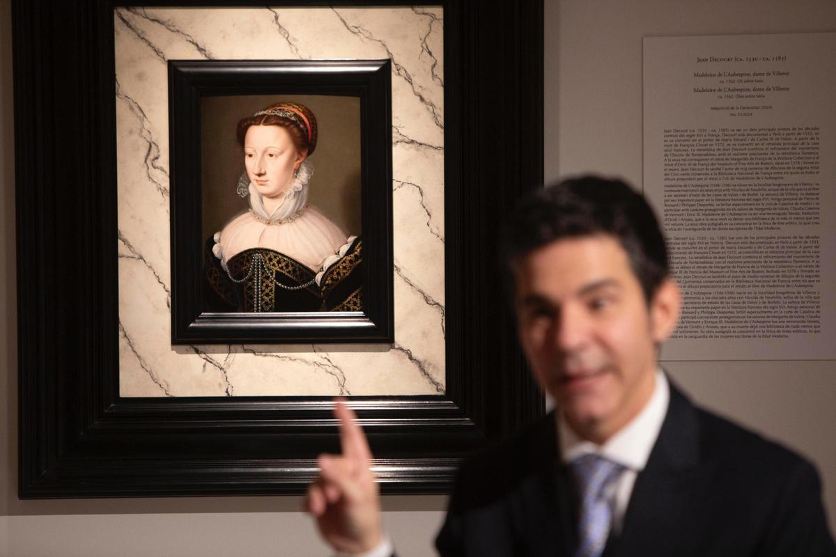 Retrato de Madeleine de l’Aubespine, madame de Villeroy, de Jean Decourt.