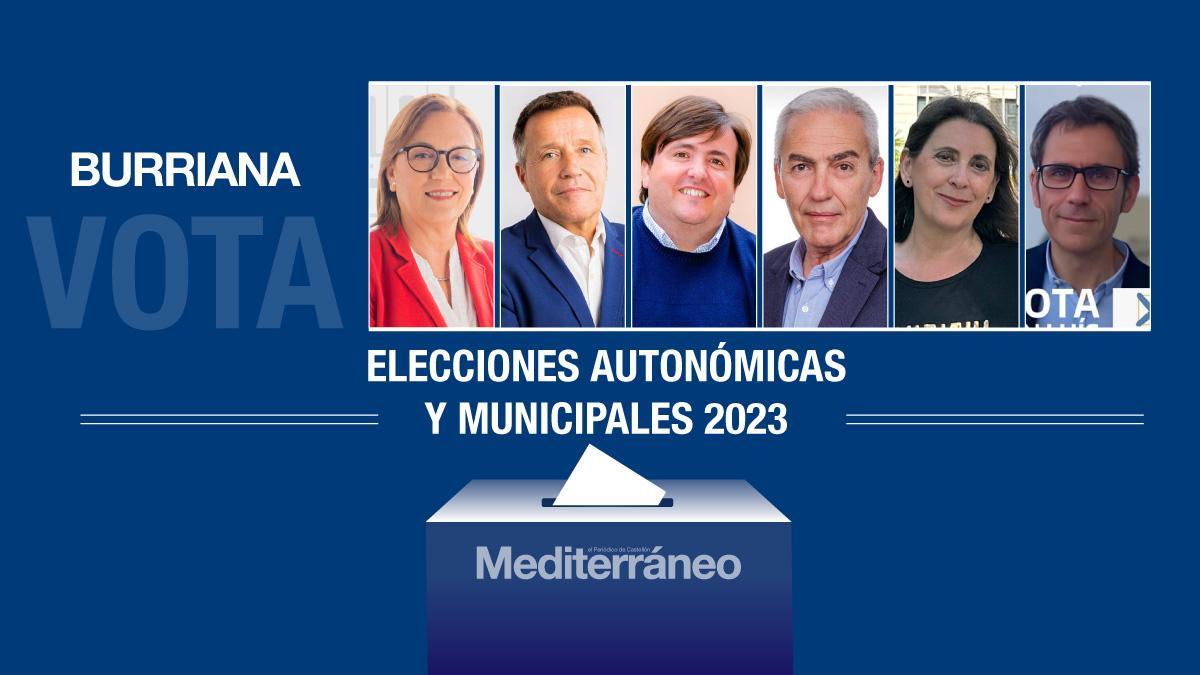 Los seis candidatos que se presentan en Burriana.