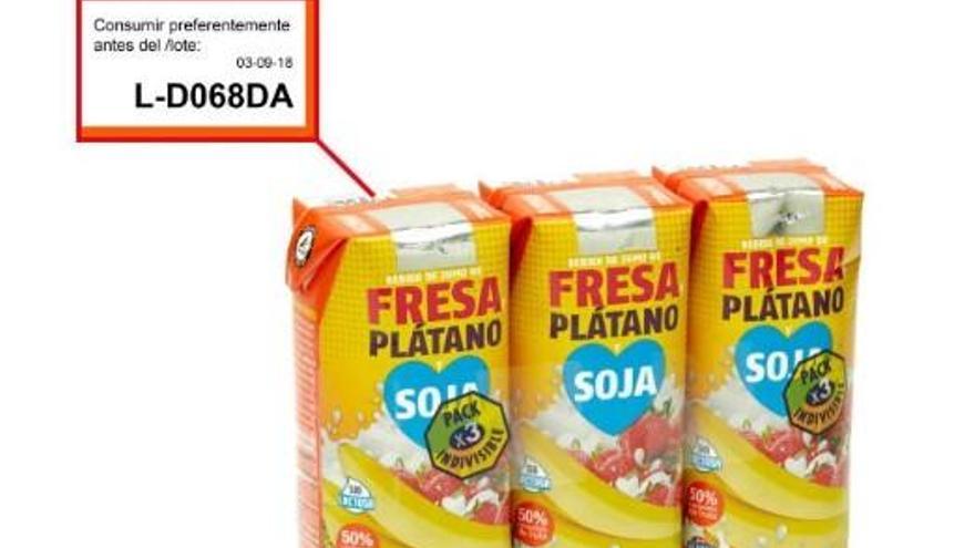 García Carrión retira bebidas de fresa y plátano de Mercadona