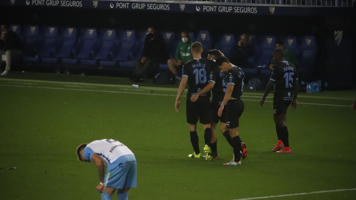 Partido de la Liga Smartbank entre el Málaga CF y el Almería