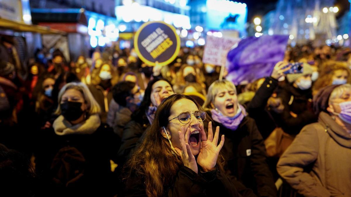 Protesta contra la violencia de machista.